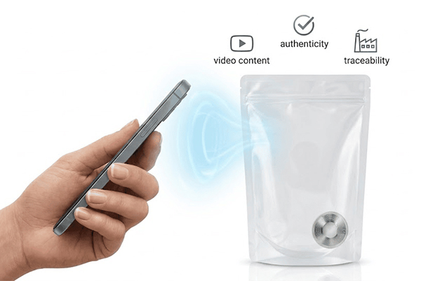 NFC chips in stand-up pouches NFC stand-up pouches