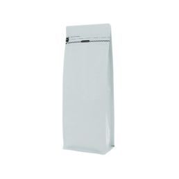 Flat bottom pouch with front zipper - matt white - 140x360+{47,5+47,5} mm (2,8-3,3 ltr)