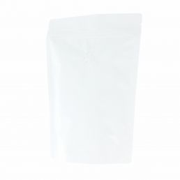 Coffee pouch - matt white - 500 gr (190x265+{55+55} mm)