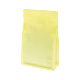 Flat bottom pouch - matte yellow (recyclable)