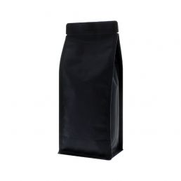Flat bottom pouch - matt black (100% recyclable)