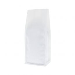 Flat bottom pouch- matt white (100% recyclable)