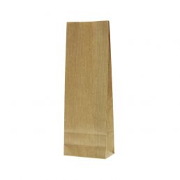 Block bottom bag kraft paper 2 layer (100% recyclable paper) - brown - 80x250+50 mm (700 - 800 ml)