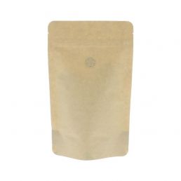 Coffee pouch kraft paper compostable - brown