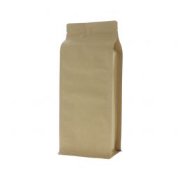 Flat bottom pouch kraft paper - brown