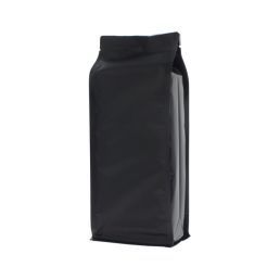 Flat bottom pouch - matt black