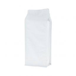 Flat bottom pouch - matt white