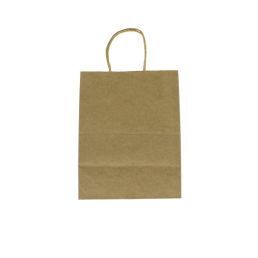 Paper bag kraft paper with twisted handle - brown