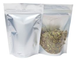 Stand-up pouch - clear / matt silver - 130x210+{40+40} mm (450-500ml)