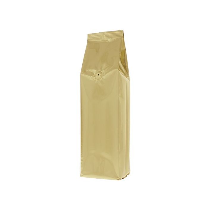 Side gusset coffee pouch - matt gold