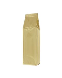 Side gusset coffee pouch - matt gold