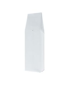 Side gusset coffee pouch - matt white - 250 gr (80x260+ {25+25} mm)