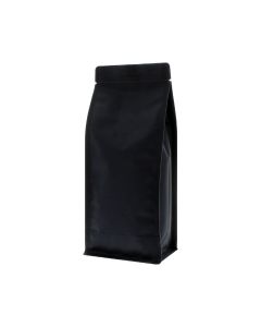 Flat bottom pouch - matt black (100% recyclable)