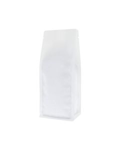Flat bottom pouch- matt white (100% recyclable)