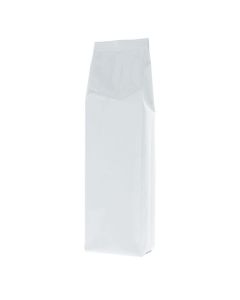 Side gusset pouch - shiny white