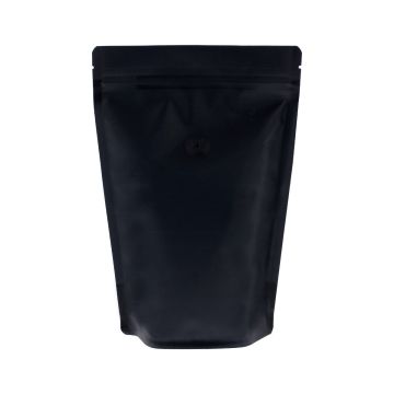 Coffee stand up pouch - matt black (100% recyclable)