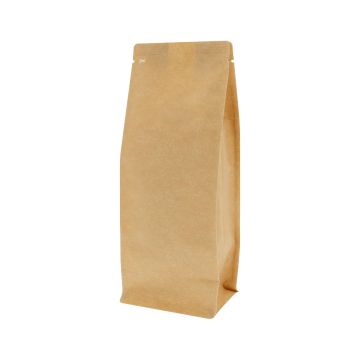 Flat bottom bag - Kraft Look (100% recyclable)