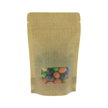 Standup Pouch Kraft Paper + oval window