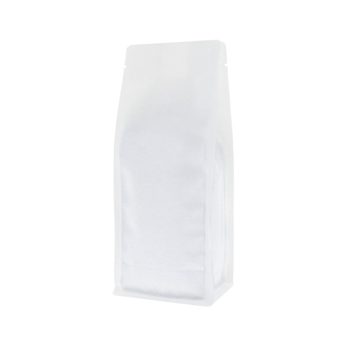 Flat bottom pouch- matt white (100% recyclable)
