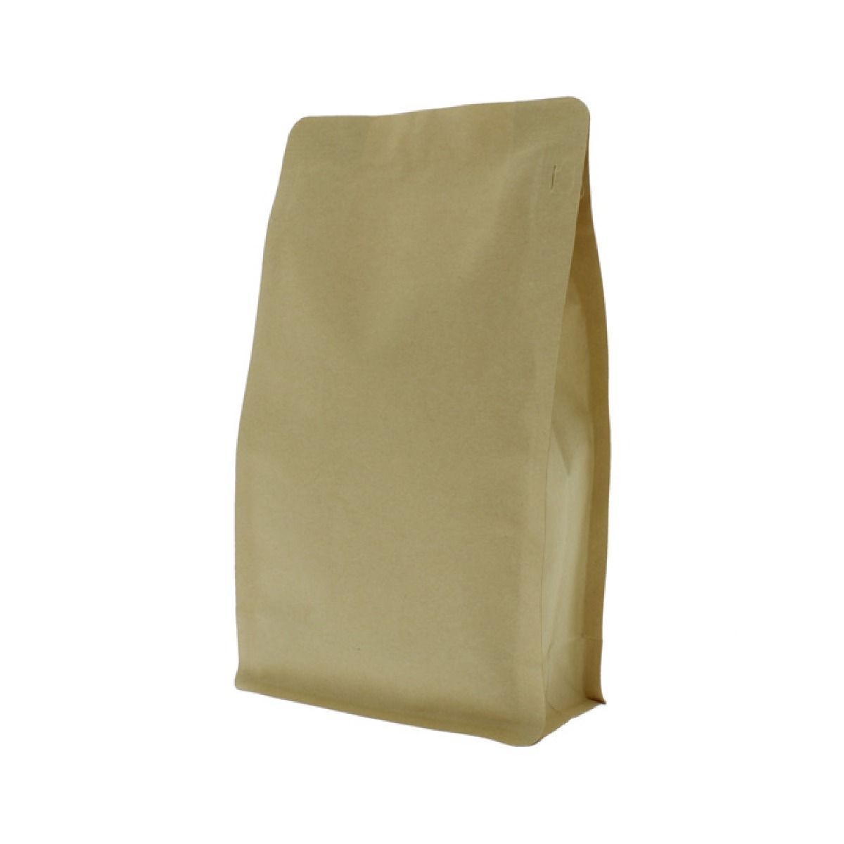 Flat Bottom Pouch kraft paper and front zipper - brown