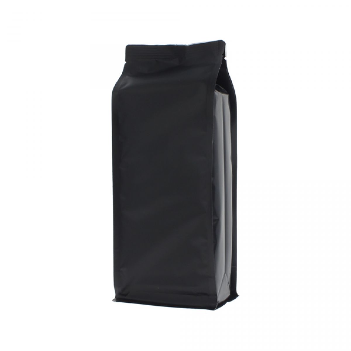 Flat bottom pouch - matt black - 95x230+{35+35} mm (900ml)