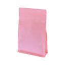 Flat bottom pouch with zipper - matt pink (100% recyclable)
