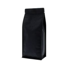 Flat bottom pouch - matt black (100% recyclable)