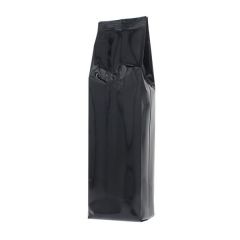 Side-Gusset Coffee Pouch - Shiny Black