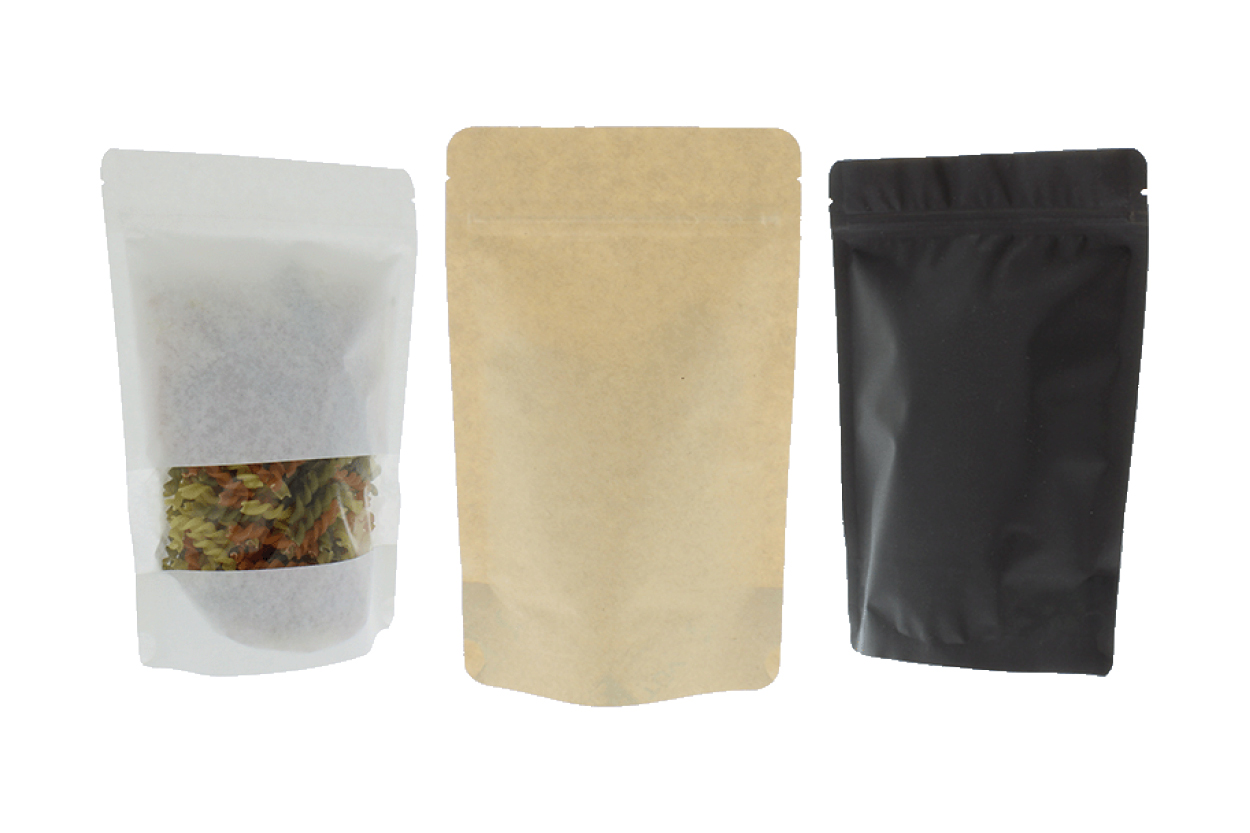 Stand-up pouches with bottom gusset (doypack)
